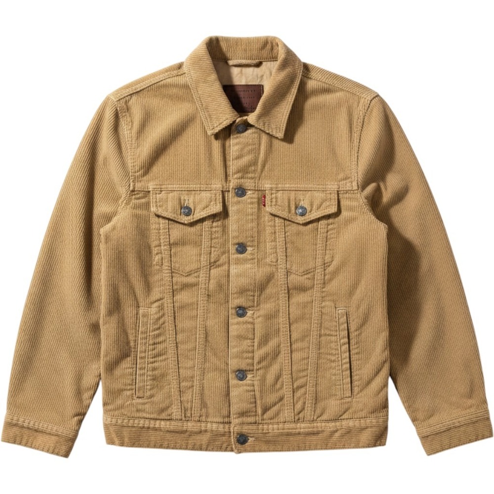 Abercrombie & Fitch Corduroy Trucker Jacket Mens Size M Tan Khaki